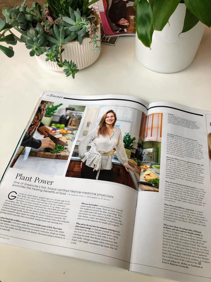 Dr. Motley featured in TOWN Magazine - Plant Power article